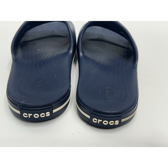 Crocs Crocband III Slide Sandals 205733 Women’s 9 Men’s 7 Navy Blue Slip On - Picture 5 of 9